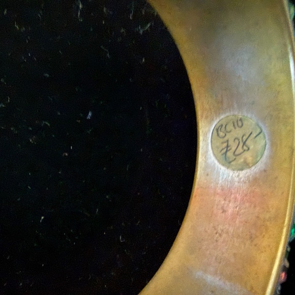 1982 Green Rhinestone Maximalist Bangle - Picture 7 of 7